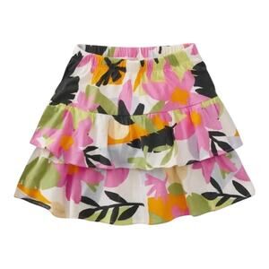 Tea Collection Tiered Skirt | Oasis Floral | Size 3 | 100% Cotton | NWT